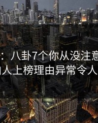 17c盘点：八卦7个你从没注意的细节，圈内人上榜理由异常令人脸红