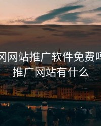 国外黄冈网站推广软件免费吗，国外推广网站有什么