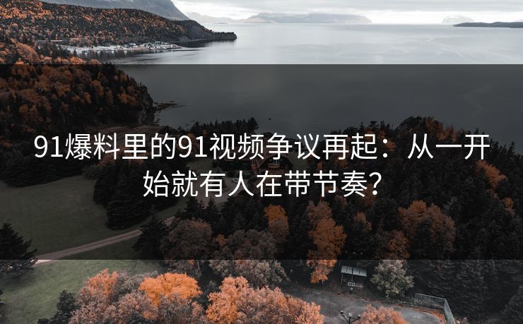 91爆料里的91视频争议再起:从一开始就有人在带节奏? 91爆料里的91视频争议再起:从一开始就有人在带节奏?